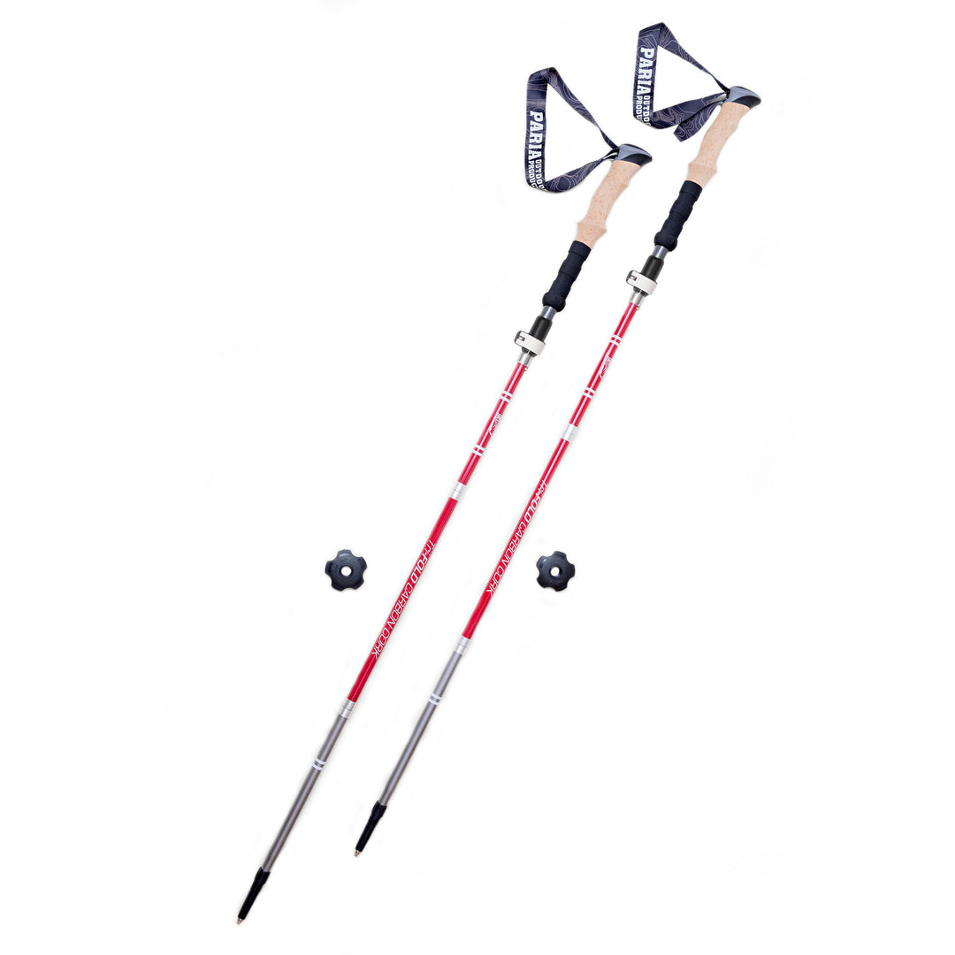 Hiking Poles Tri Fold Carbon Cork Trekking Poles Paria Outdoor Products